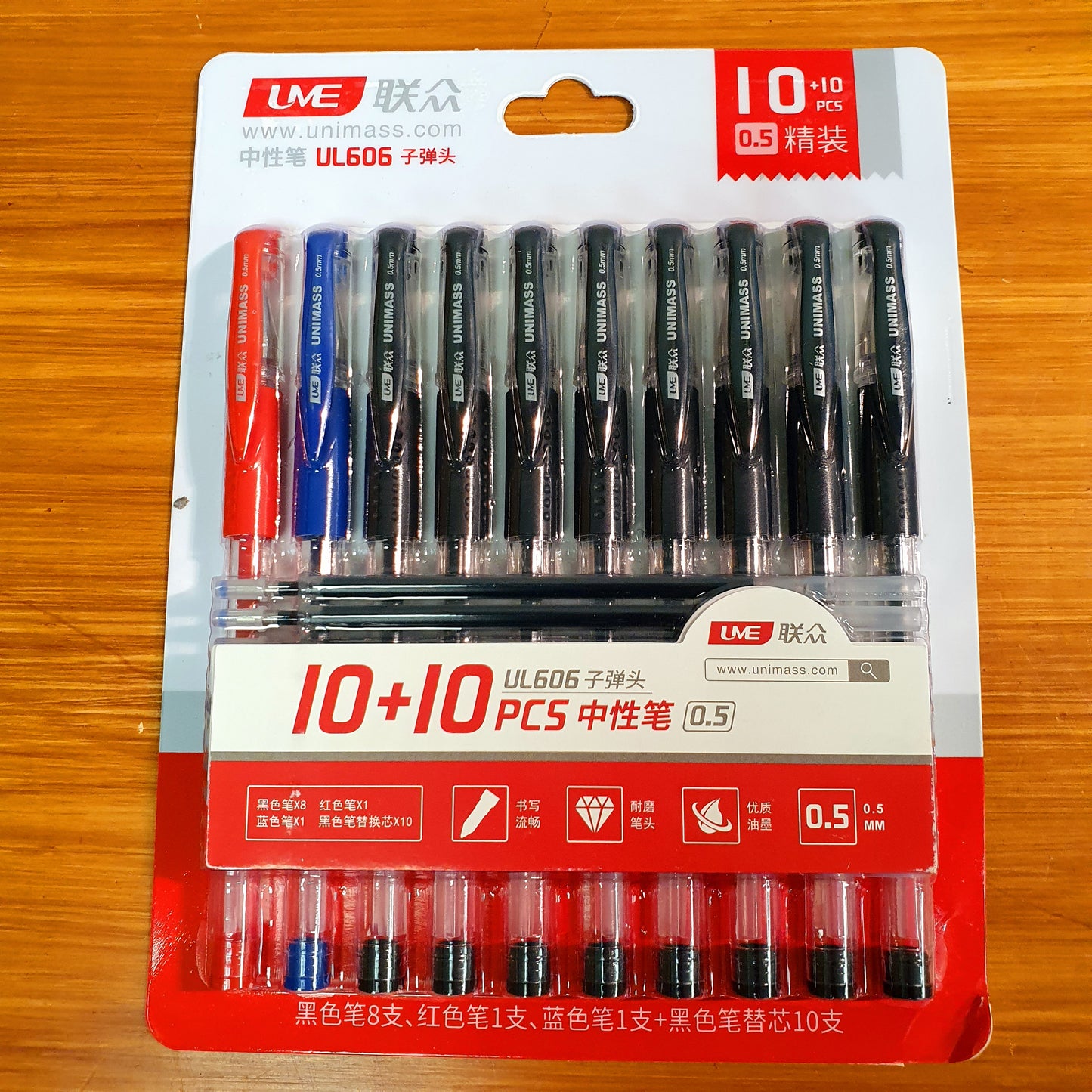 GEL Pen pack of 10 Pcs Imported