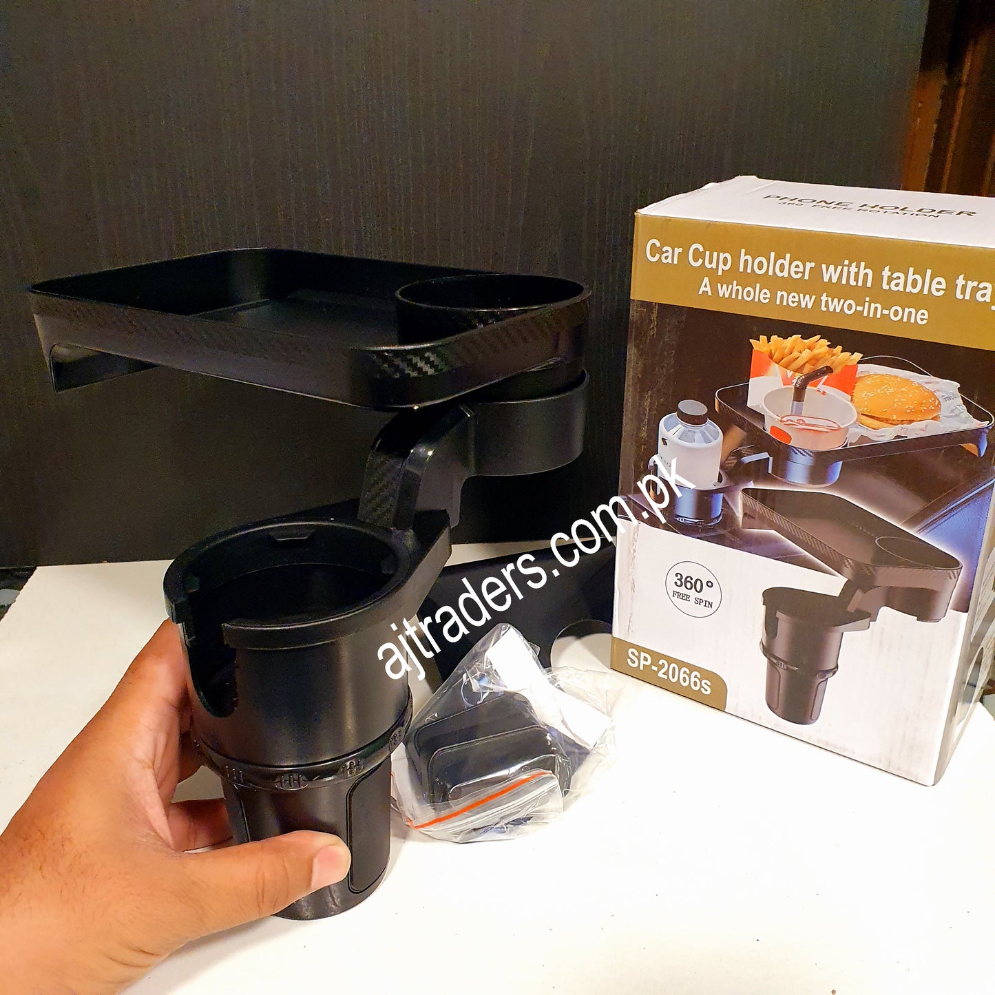 Car Cup Holder with Table Tray