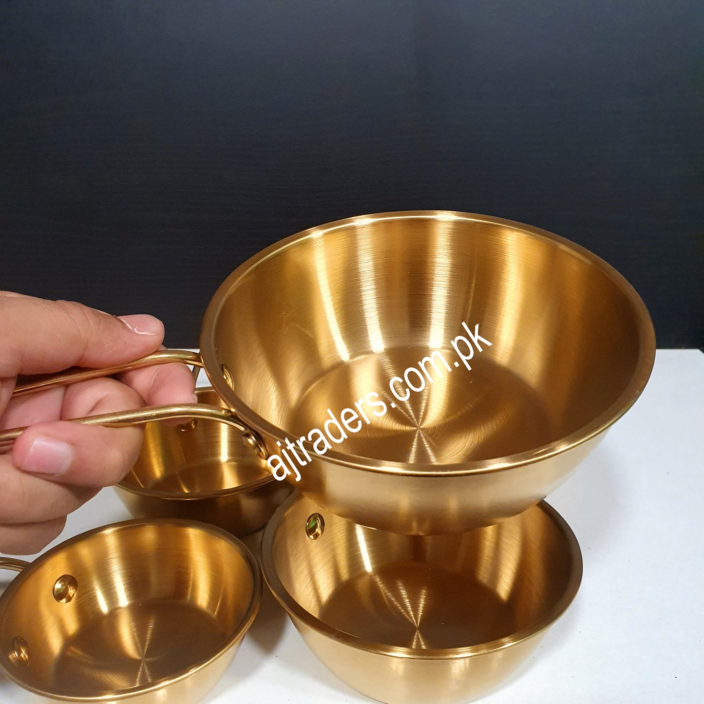 Golden Rice Bowl with Handle 1753-25