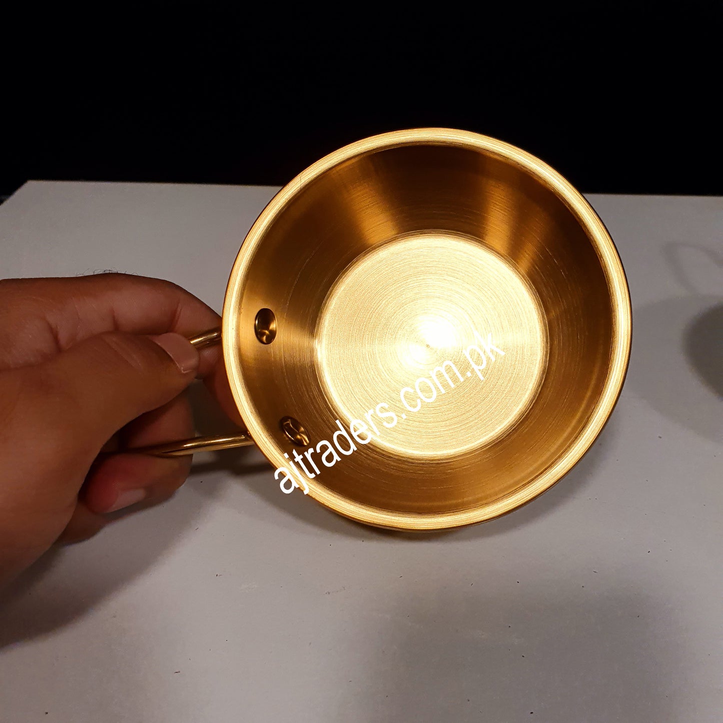Golden Rice Bowl with Handle 1753-25