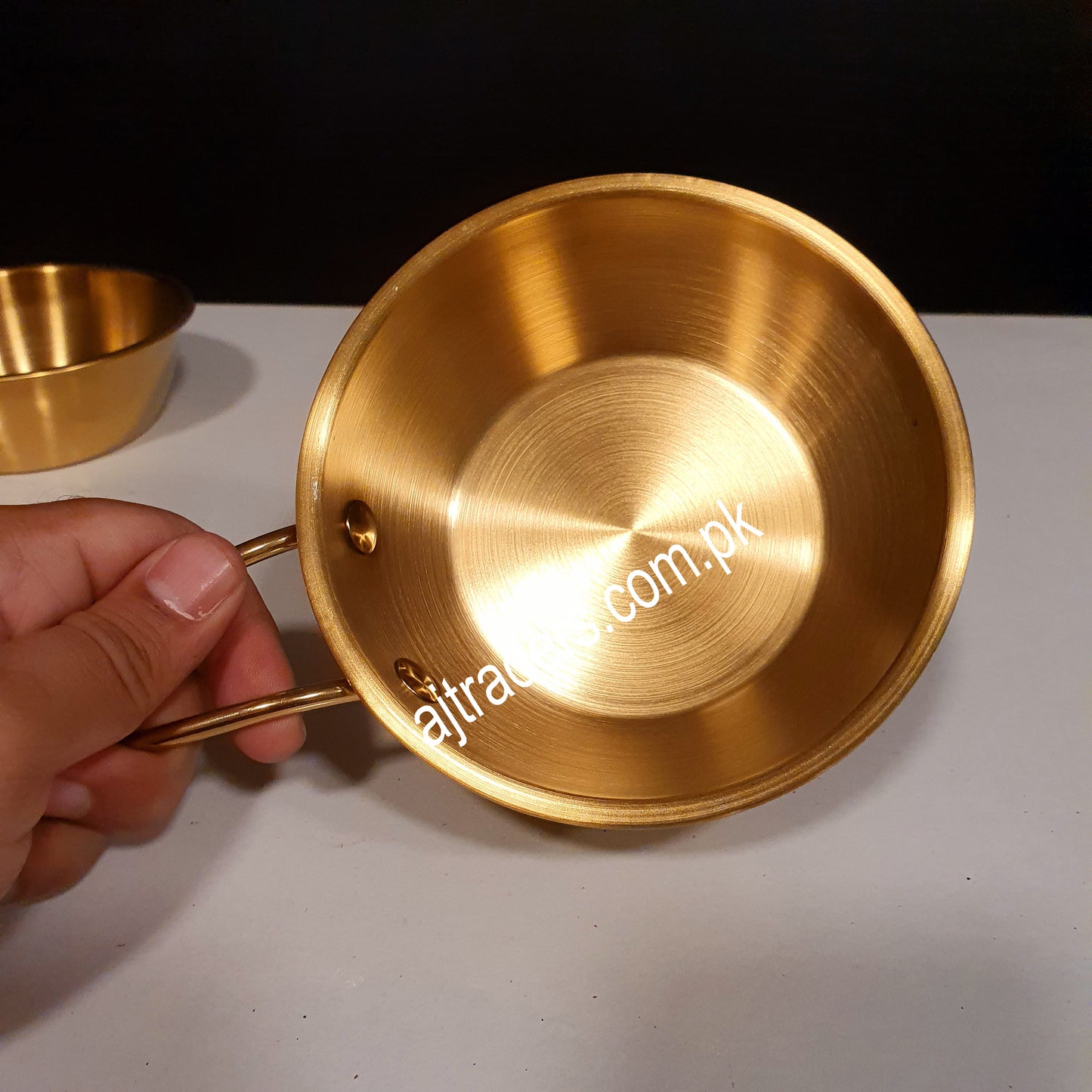 Golden Rice Bowl with Handle 1753-25