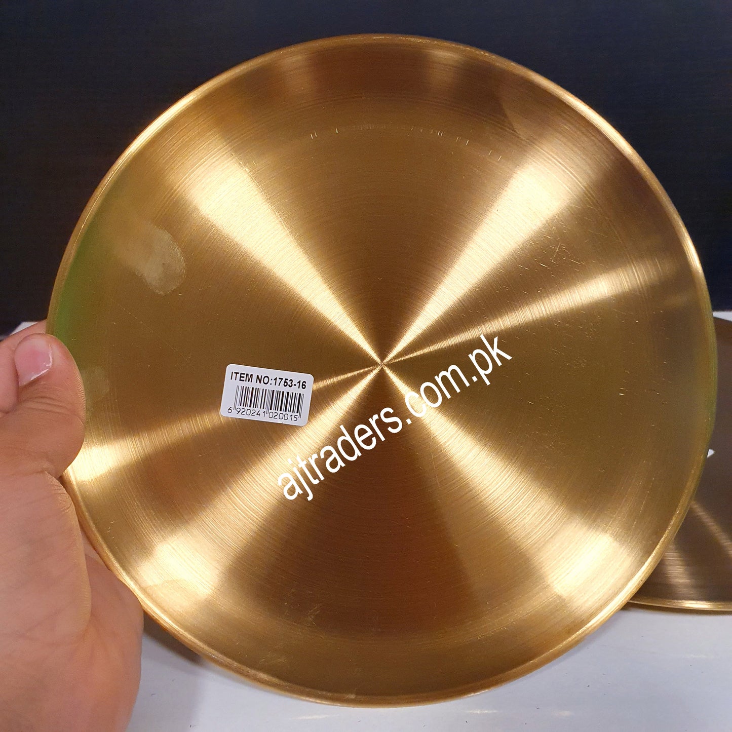 Golden Round Plate 12620