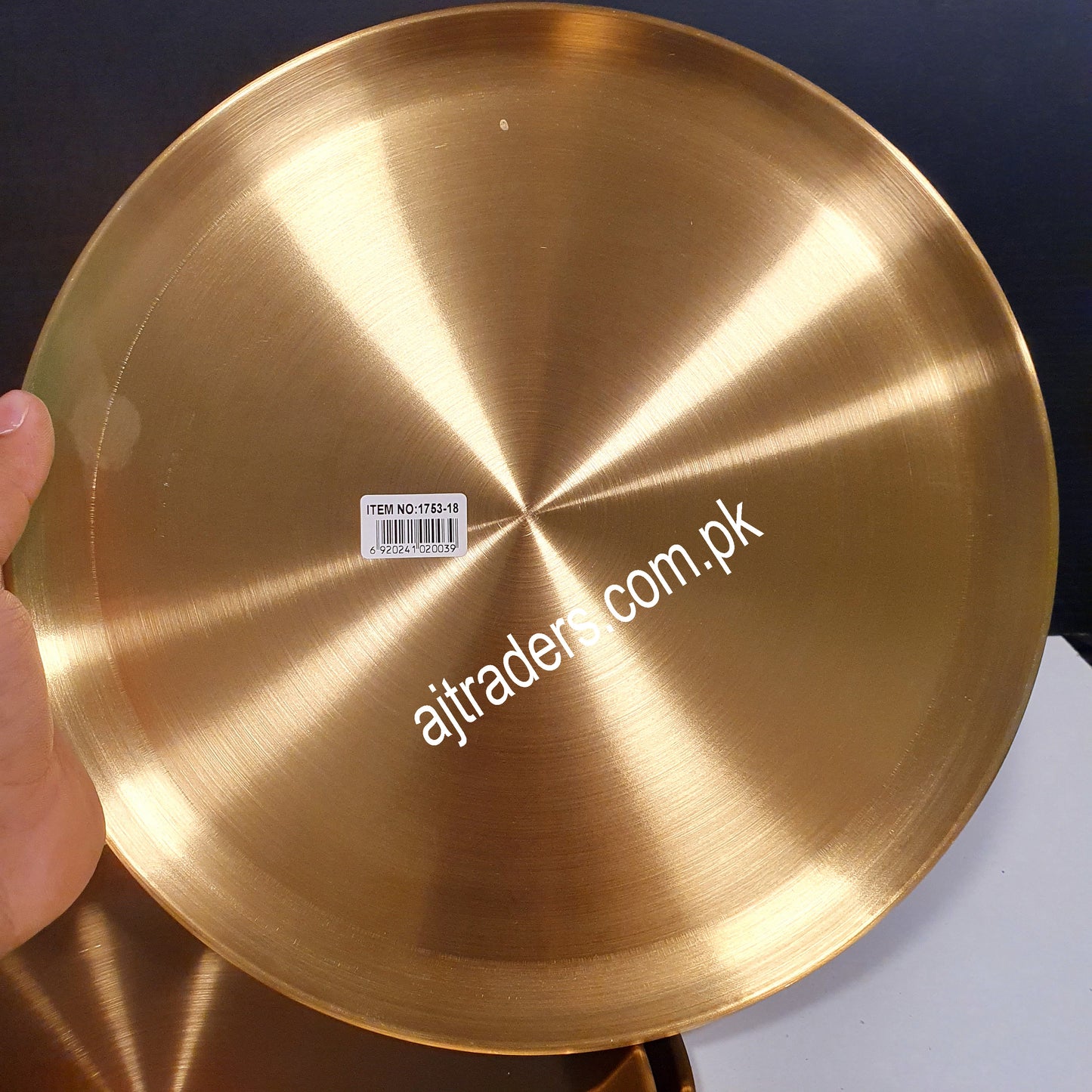 Golden Round Plate 12620