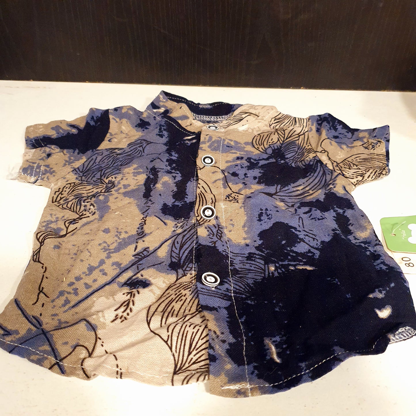 Kids Shirt Blue Brown