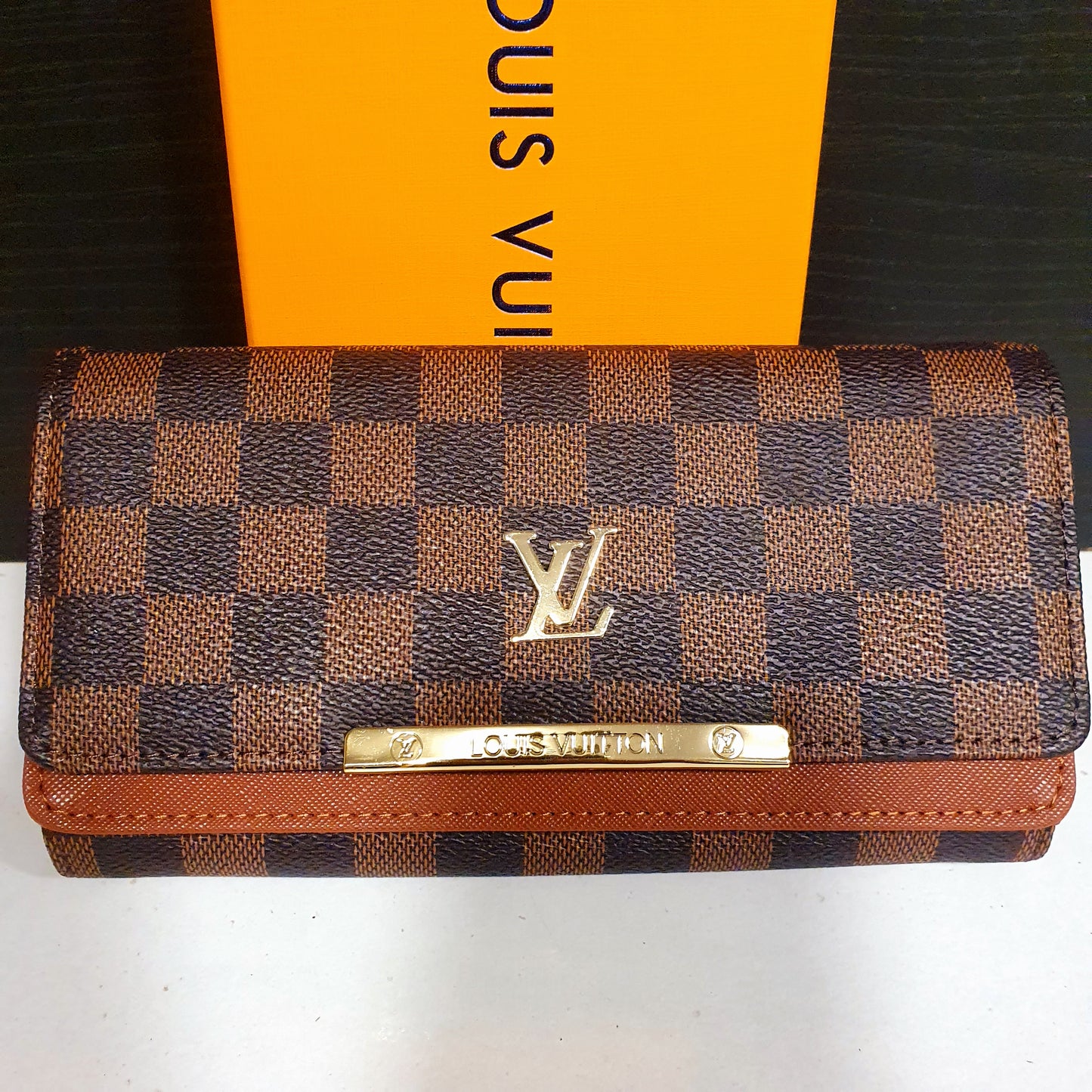 Wheat Grid Long Wallet LV Wallet