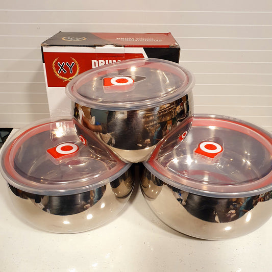 3 piece Set Stainless Airtight Steel Pot 101800