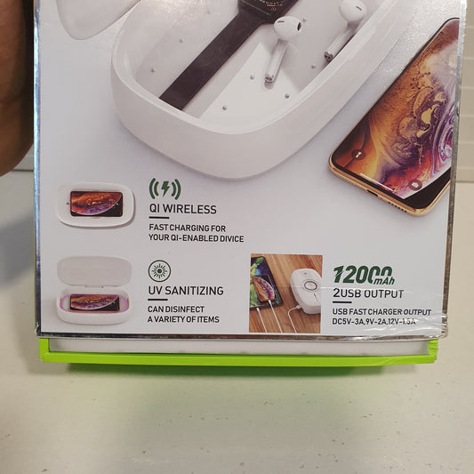 Wireless charger with powerbank and Sanitizing Box All in 1 UV 61550