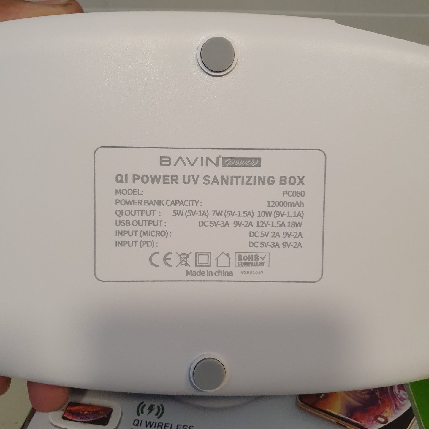Wireless charger with powerbank and Sanitizing Box All in 1 UV 61550
