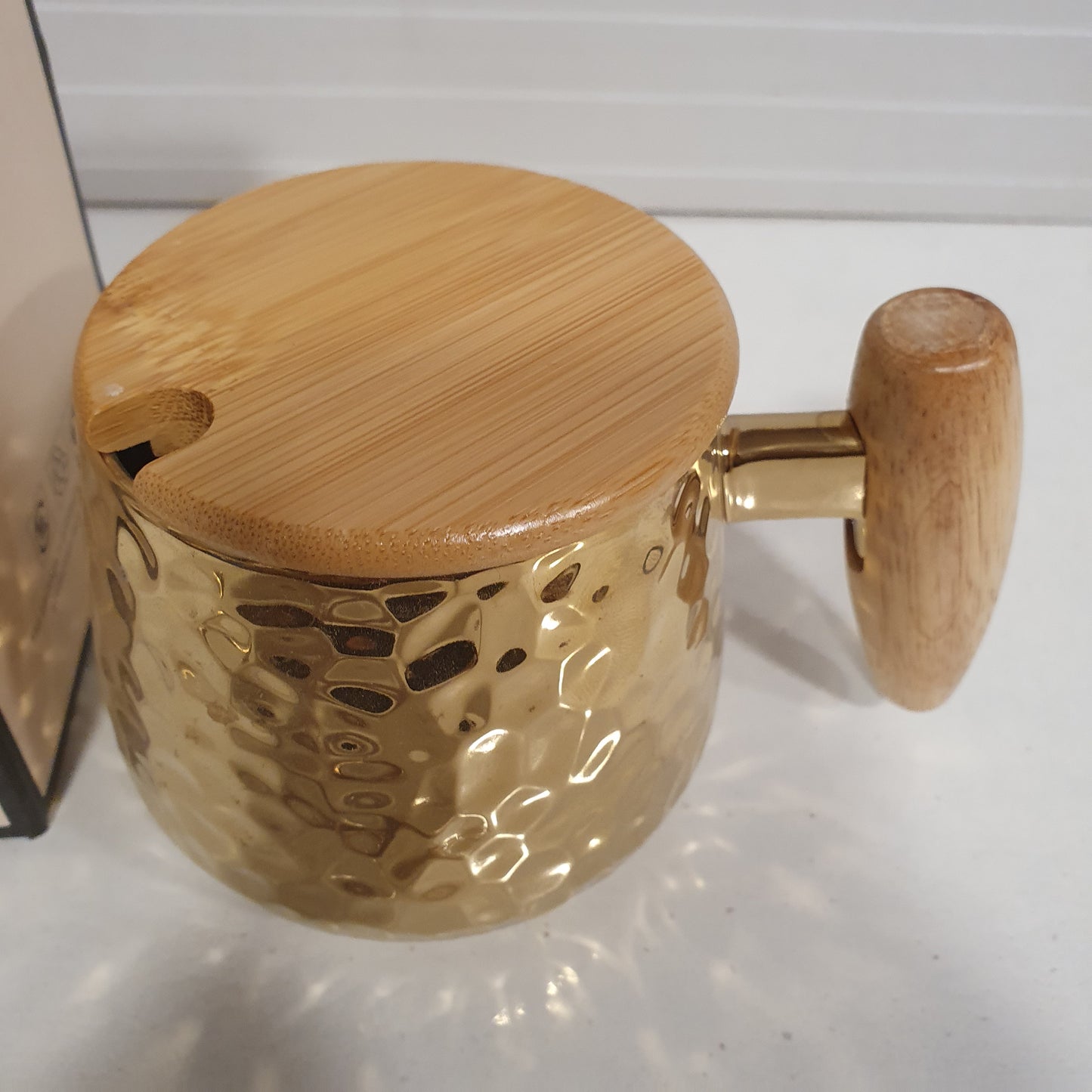 Hammered Cup with Spoon 61035