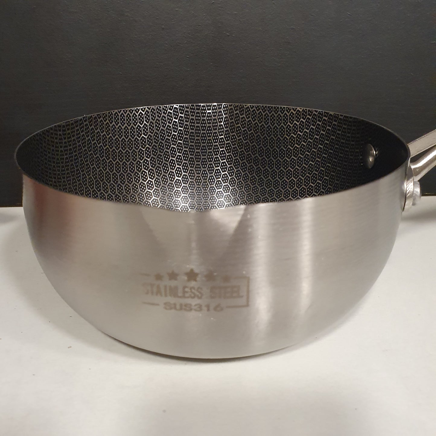 Honeycomb Style Stainless Steel Sauce Pan 31600