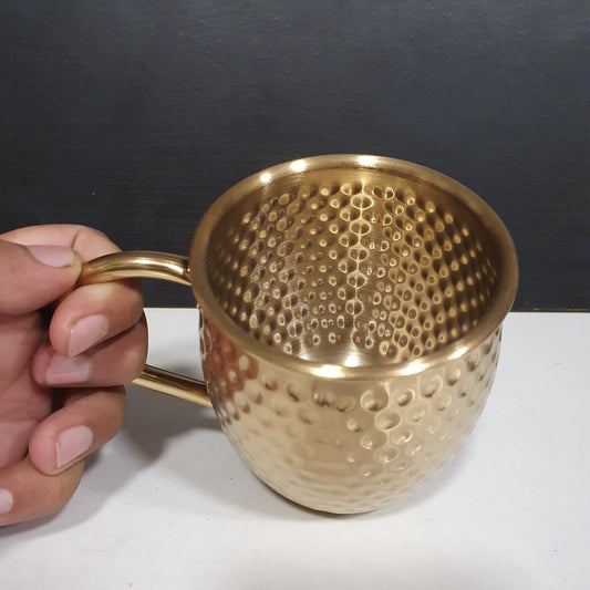 Hand Hammered Style Golden jar Glass 32700