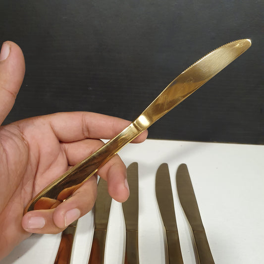 6 Pcs Golden Butter Knife Set 31550