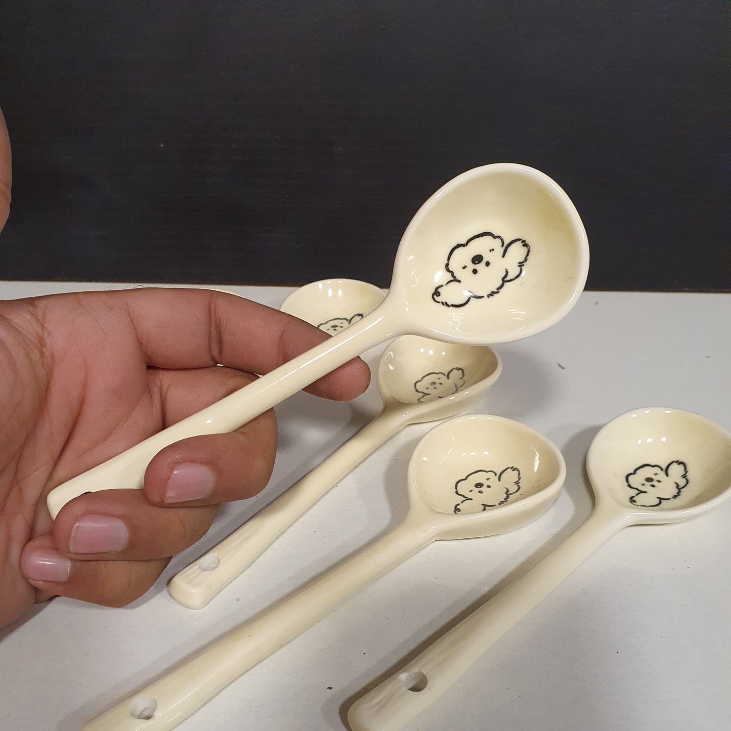 6 Pcs White Spoon Set 61180