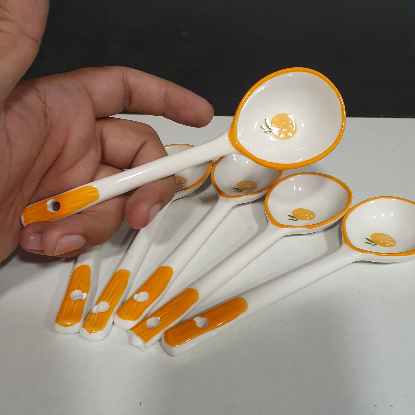 6 Pcs White Spoon Set 61180