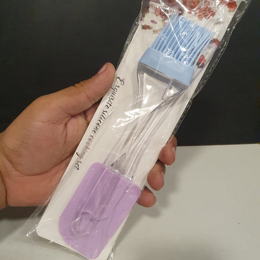 2 Pcs set of Silicone Brush & Spatula For Baking Use 31070