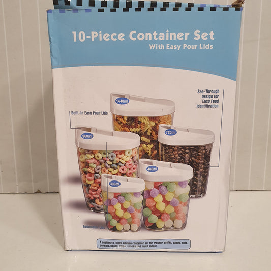 5 Pcs Jar set With Easy Pour Lids