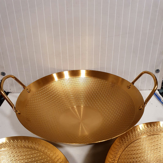 Honeycomb Style Golden Karahi 61170
