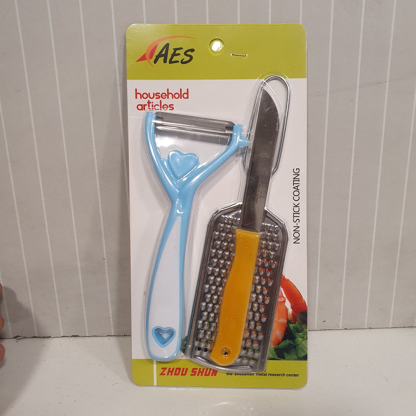 AES Kitchen Tool Set Knife Peeler and Crusher 71025