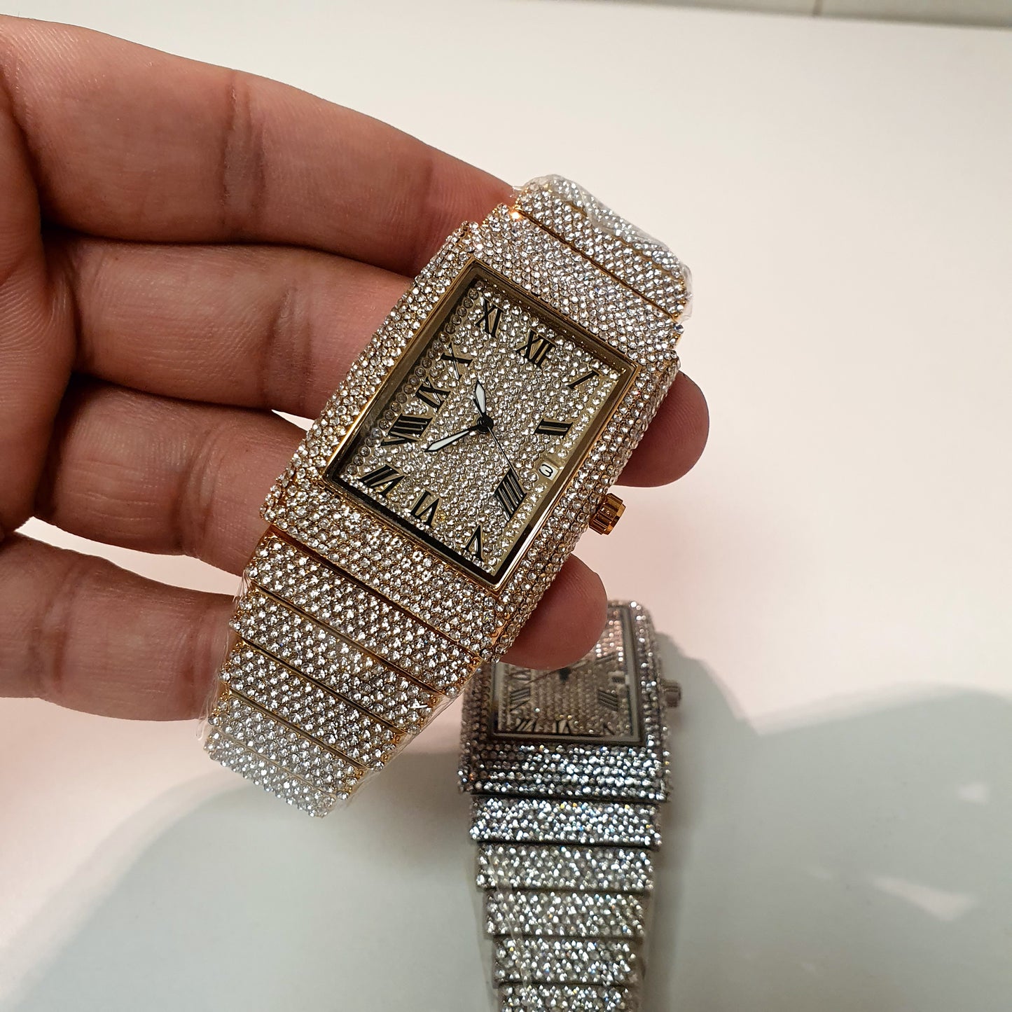 Square Diamond Crystal Watch 22950