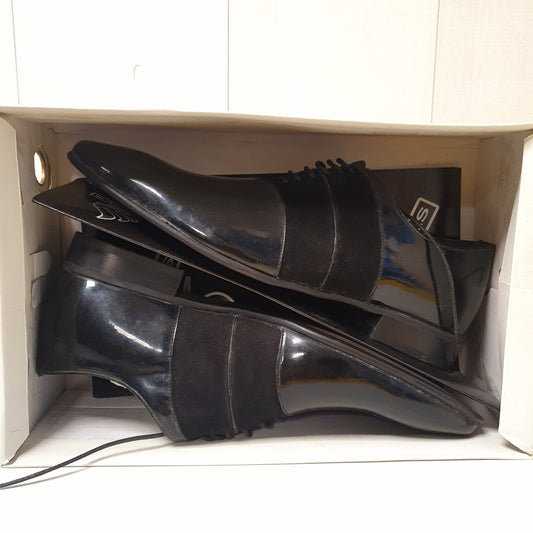 Classic Black Sepals Hand Made Leather Shoes From Turkey Art # 0018