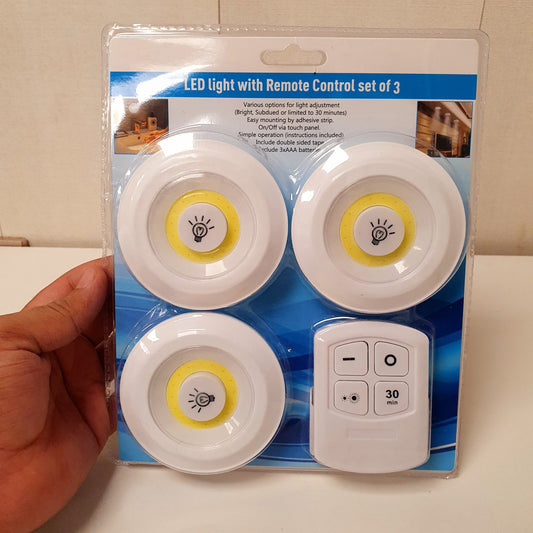 Led Light With Remote Control Set of 3, 121980