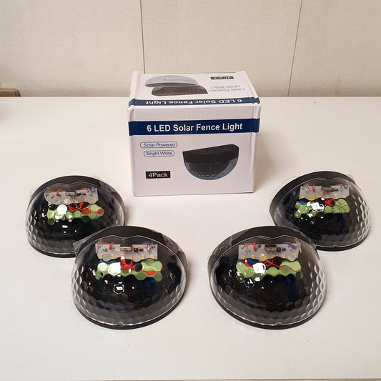 6 Led Solar Fence Light pack of 4, 62750