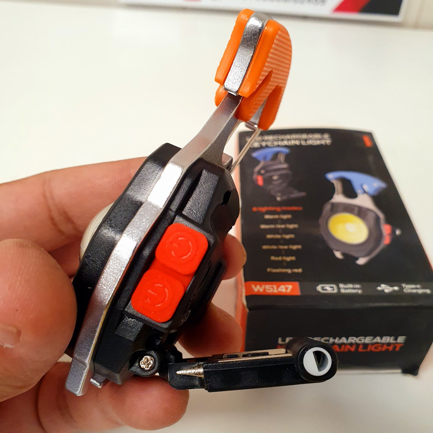 7in1 Led Rechargeable Keychain Light, lighter 101220