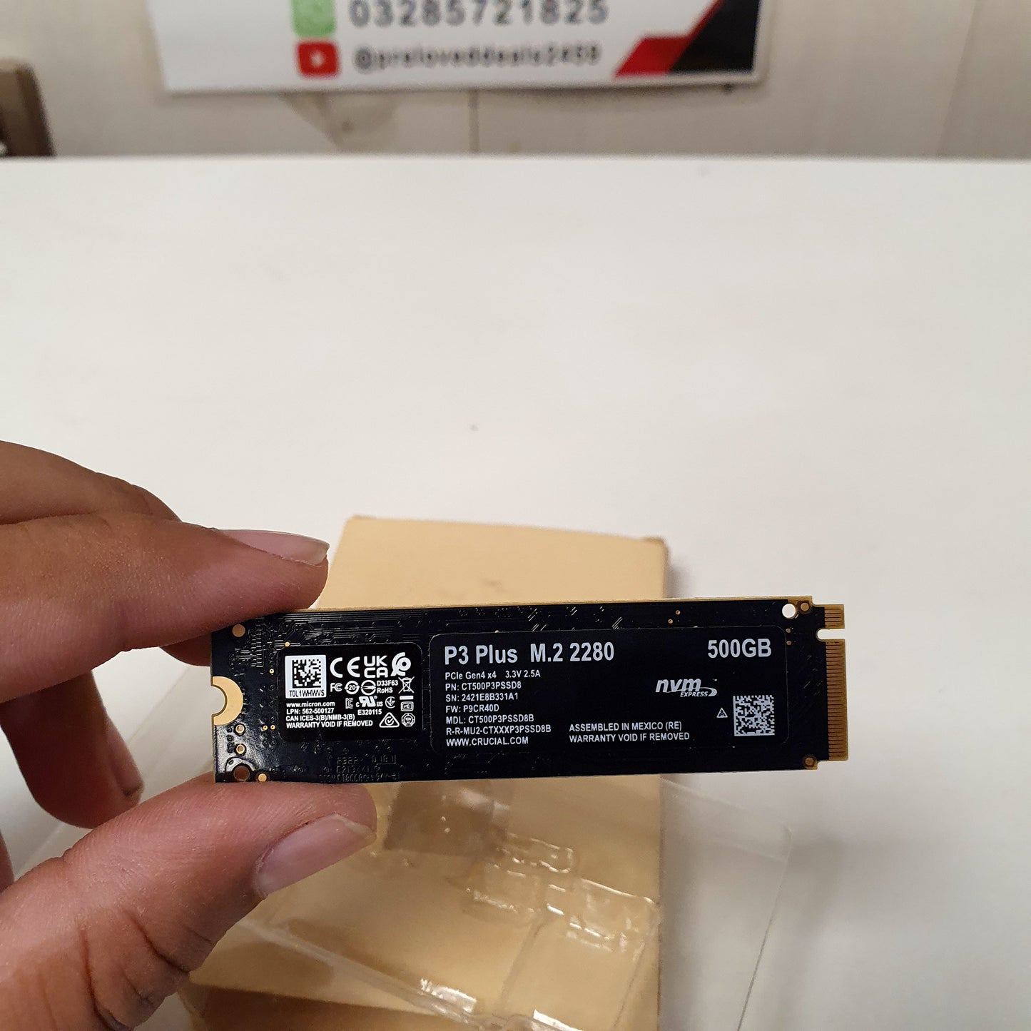 Crucial p3 Plus NVME Haardrive, 1
