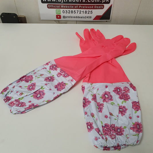 Reusable Rubber Latex Hand Gloves Extra Long Washing, 61390