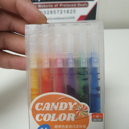 Candy Color Gel Pen 6 Pcs Pack , 31160