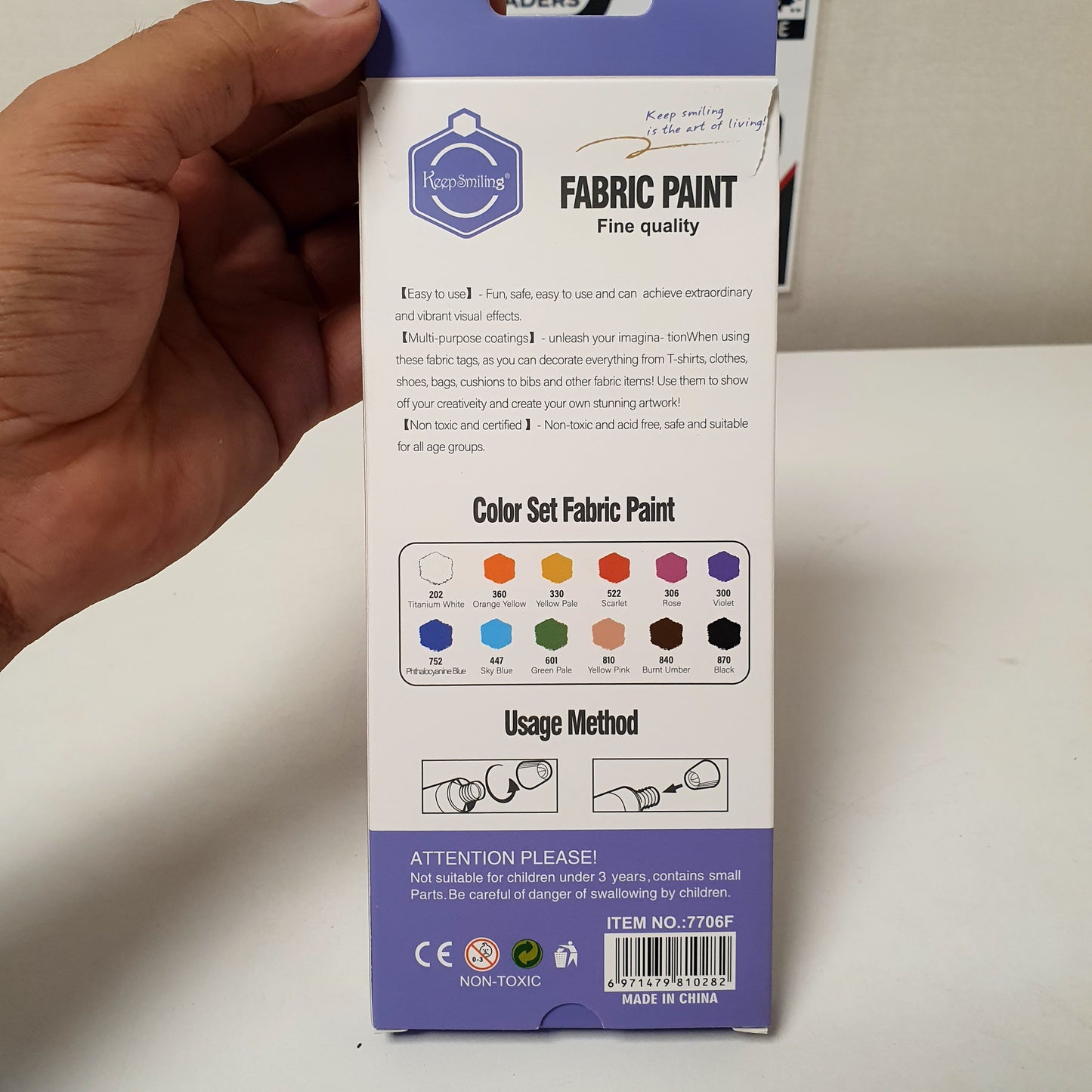 Fabric Paint 12 Pcs Tubes, 31190