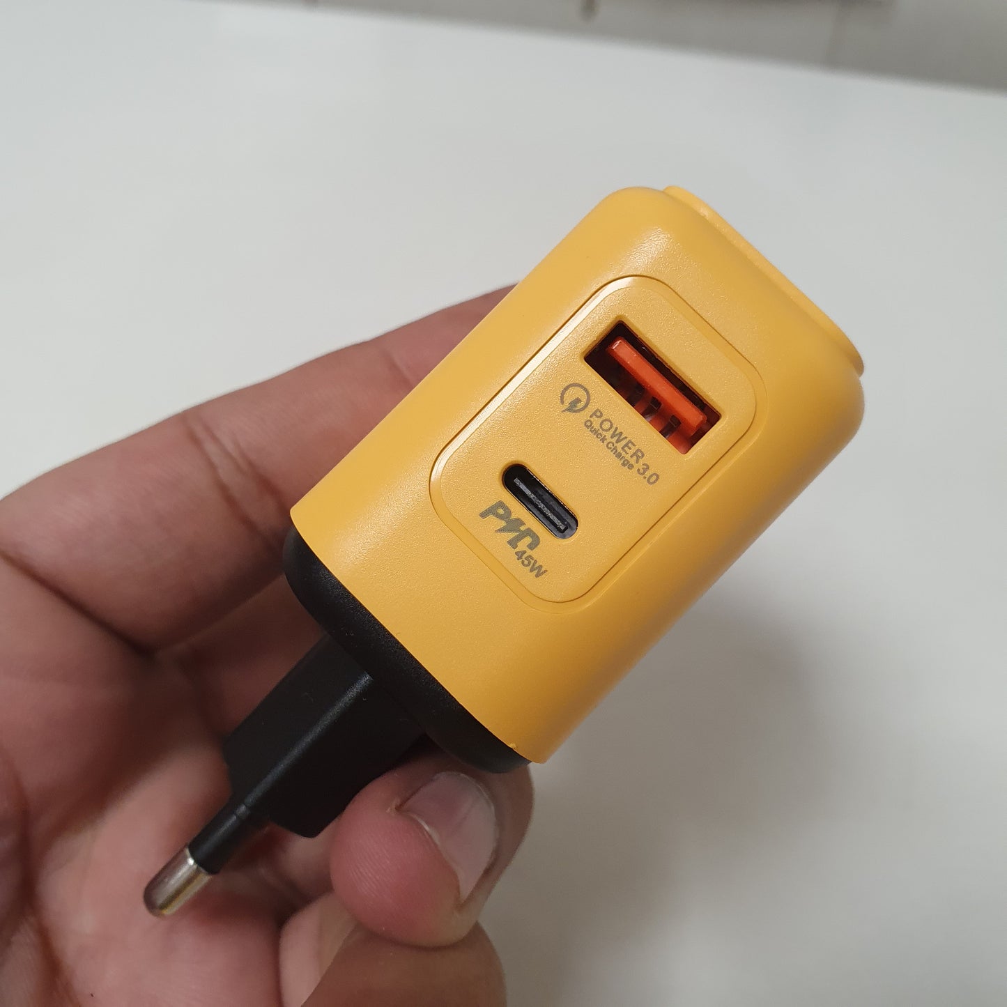 45W Super Fast Charger Dual USB-C & USB-A Wall Adapter