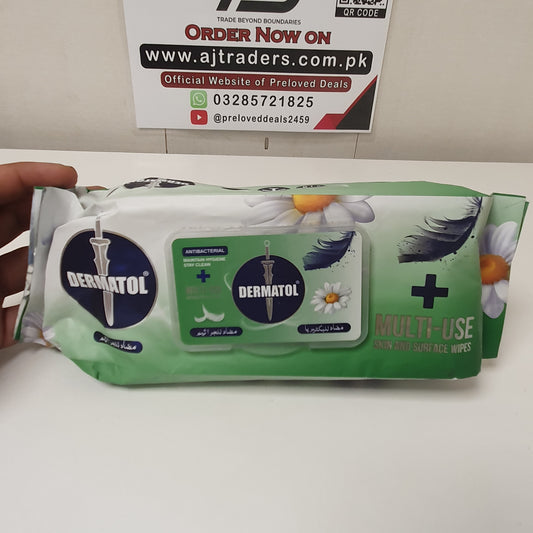 Dermatol Multi Use Cleaning Wet Wipes Anti Bacterial Big Size , 61850