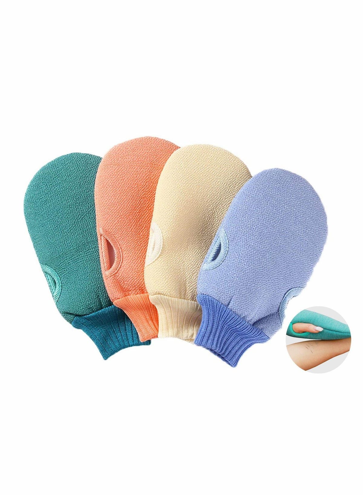 Exfoliating Bath Towel Glove - Cute Kite Print Body Scrub Mitt
