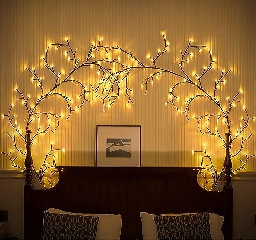 Warm White LED Branch Vine String Lights - Cozy Ambient Decor