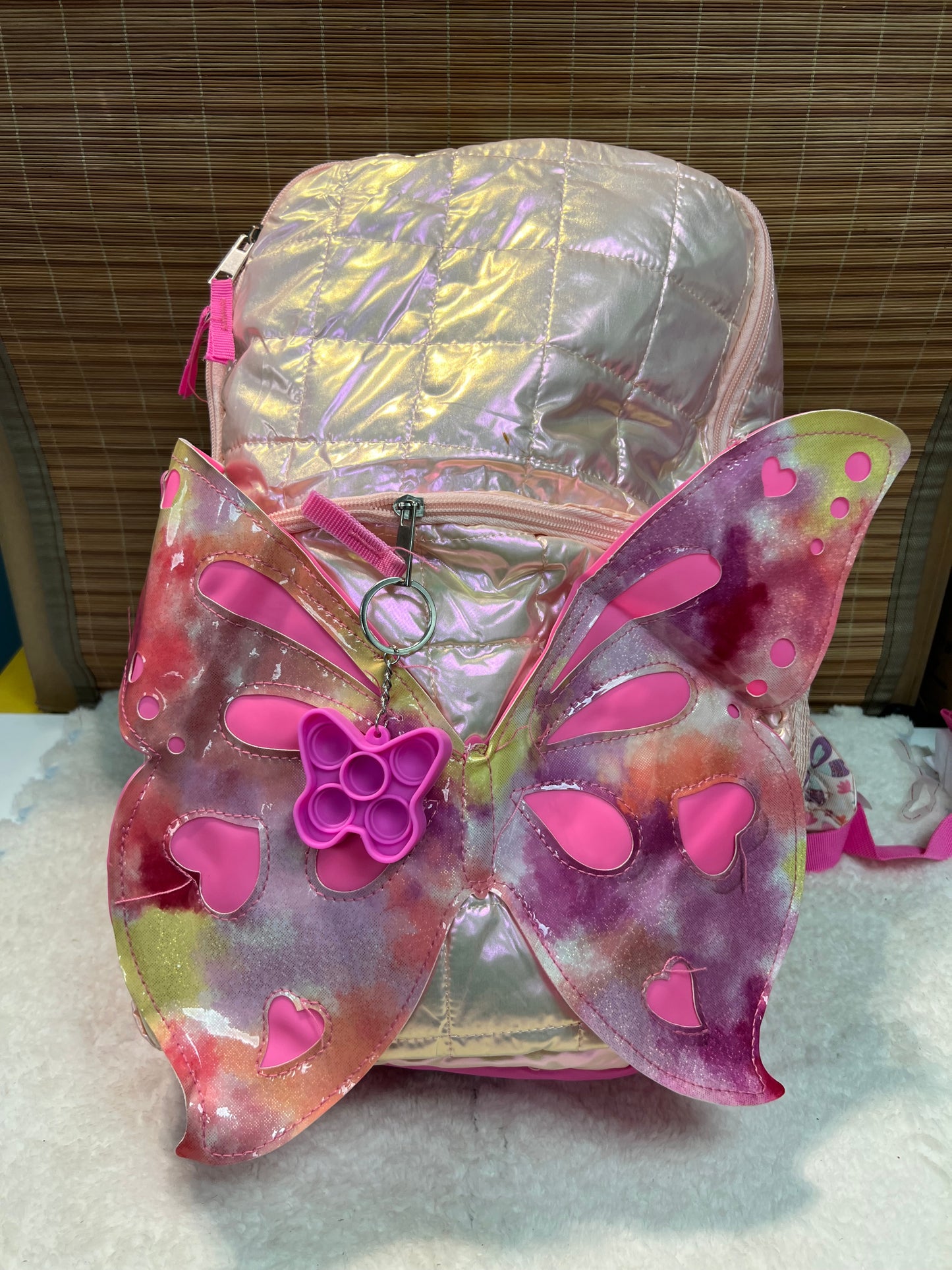 Girls Butterfly Style Backpack Bag