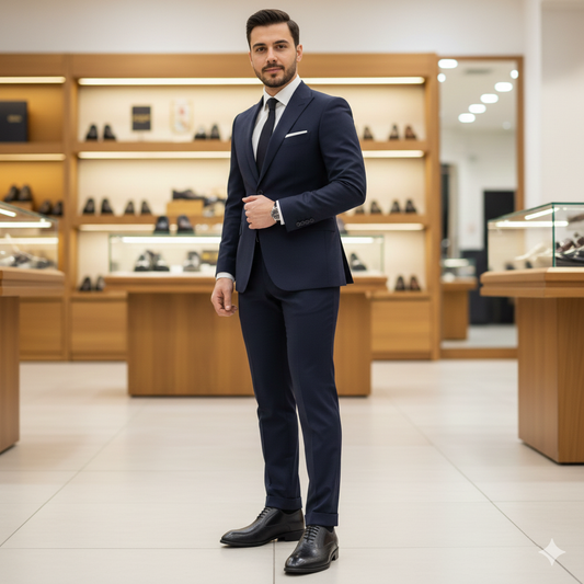 Sepals Hand made Turkish Classic Black Leather Shoes ART009