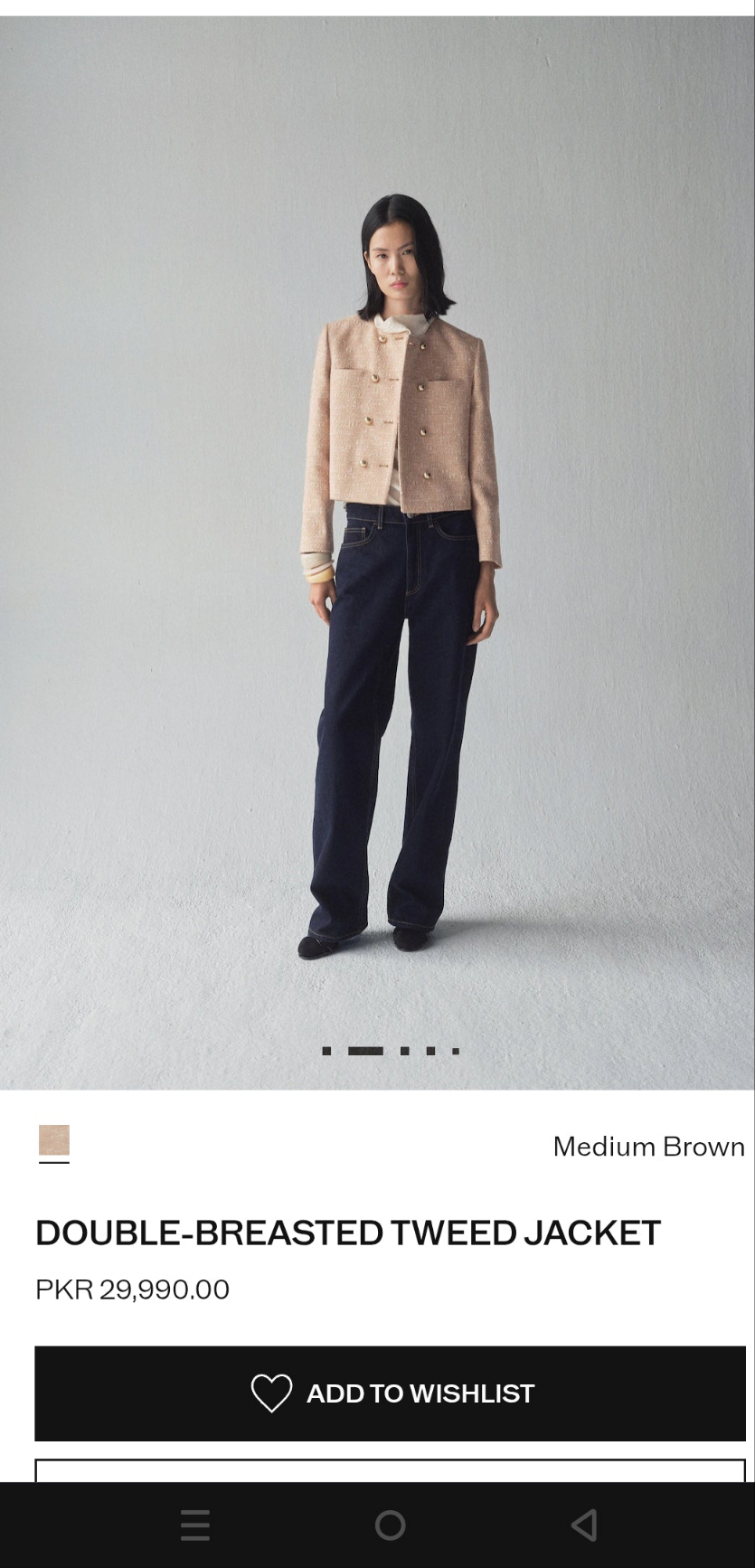 Brown suger branded ladies short coat medium to large size