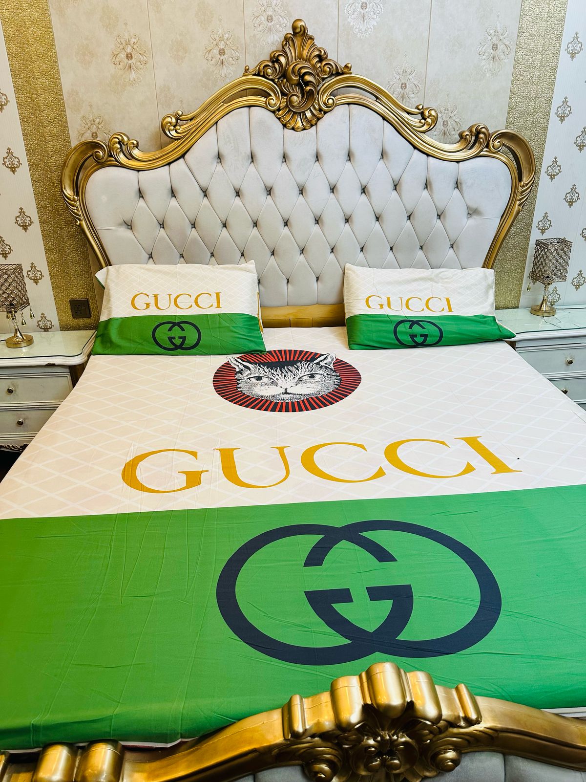 Gucci Bed Sheet With Pillow Covers