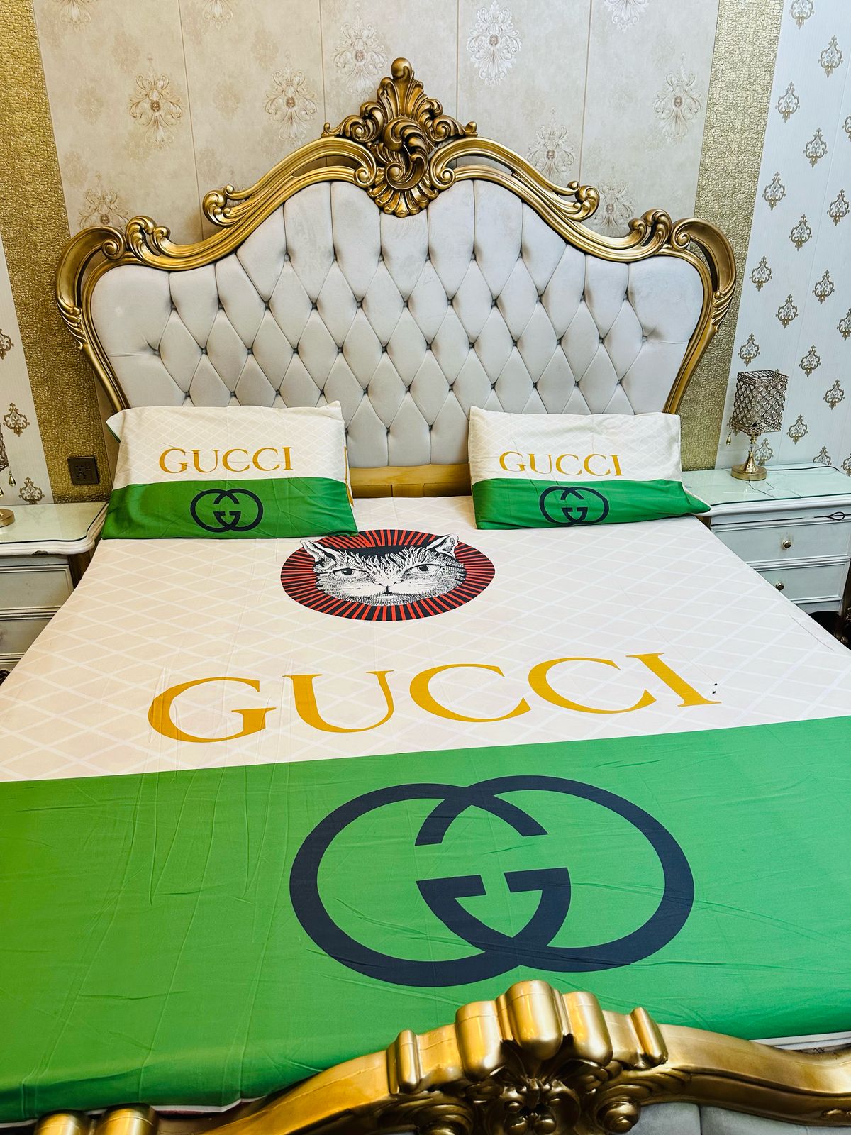 Gucci Bed Sheet With Pillow Covers