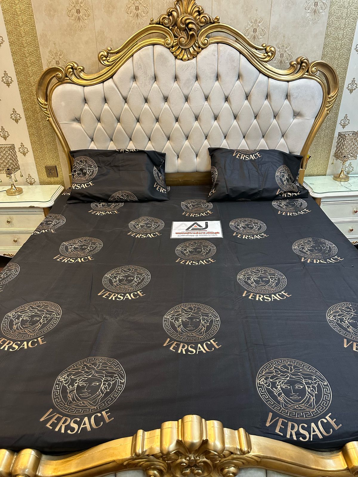 Versace Bed Sheet with Pillow Covers