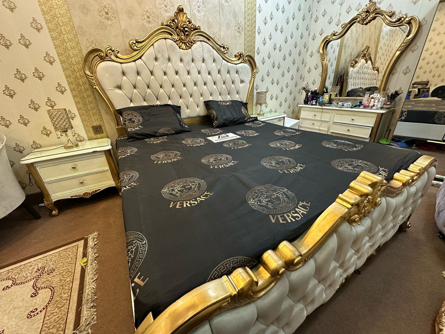 Versace Bed Sheet with Pillow Covers