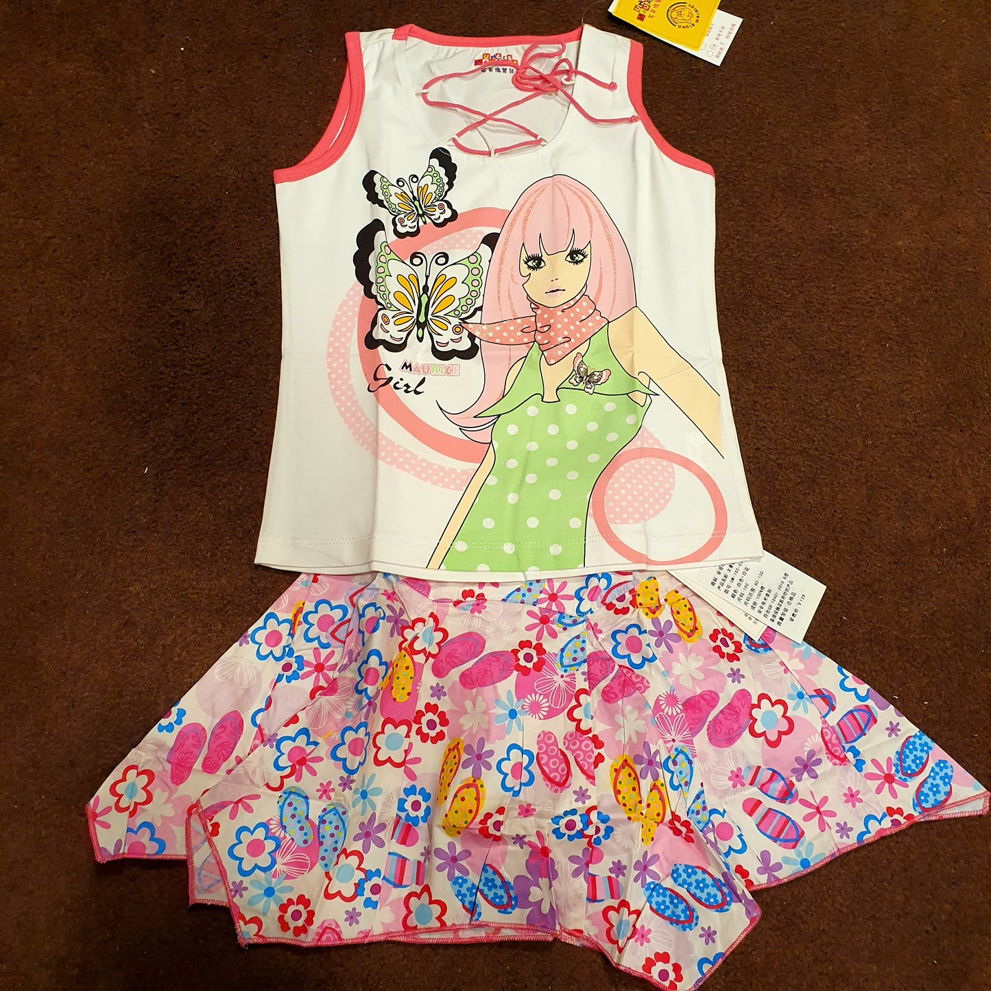 Um Girls Printed Flayers Style Frock 10145
