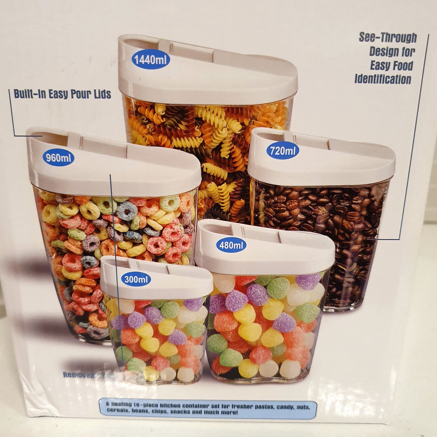 5 Pcs Container Set with Lid 21900