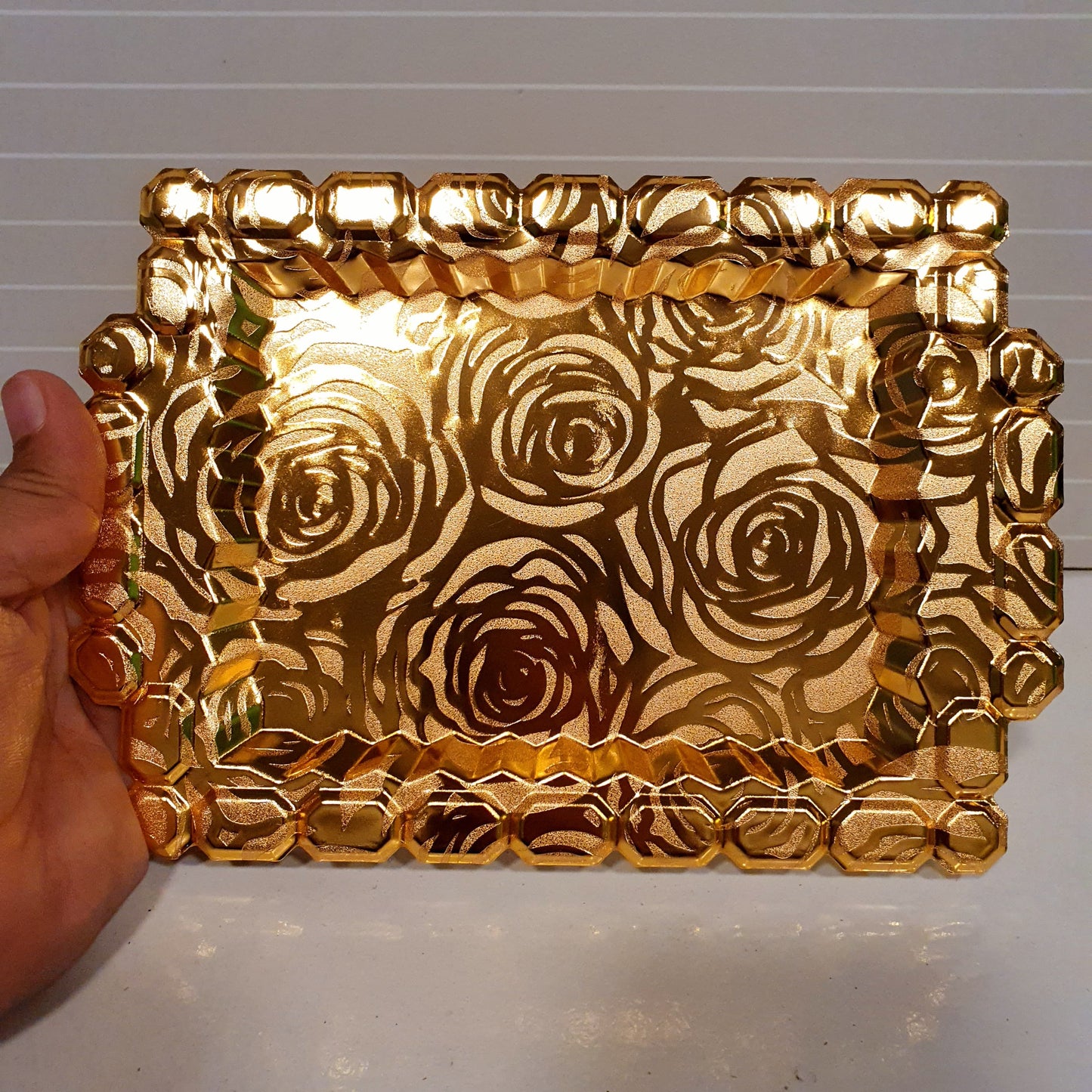 Serving Tray Golden Flower Style 21630