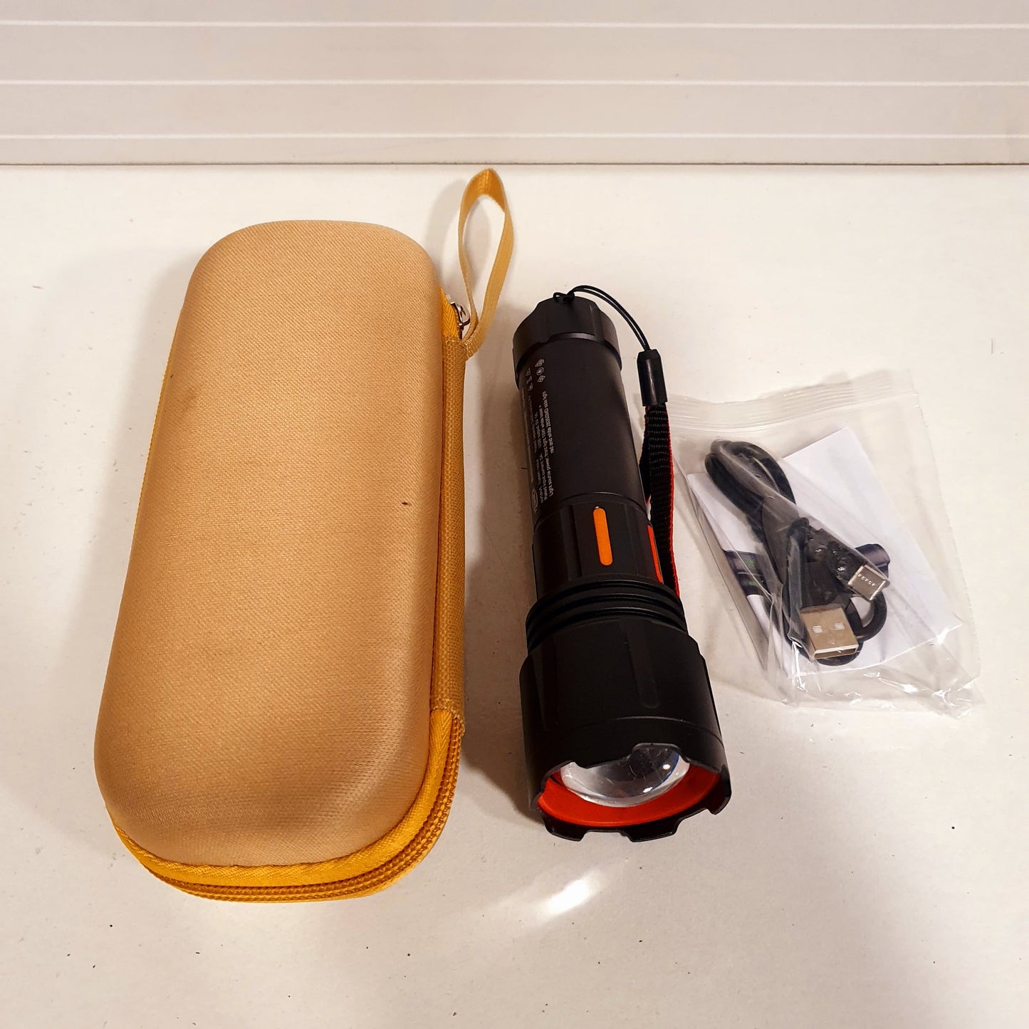 Torch Flash Light with Pouch Rechargeable 61100