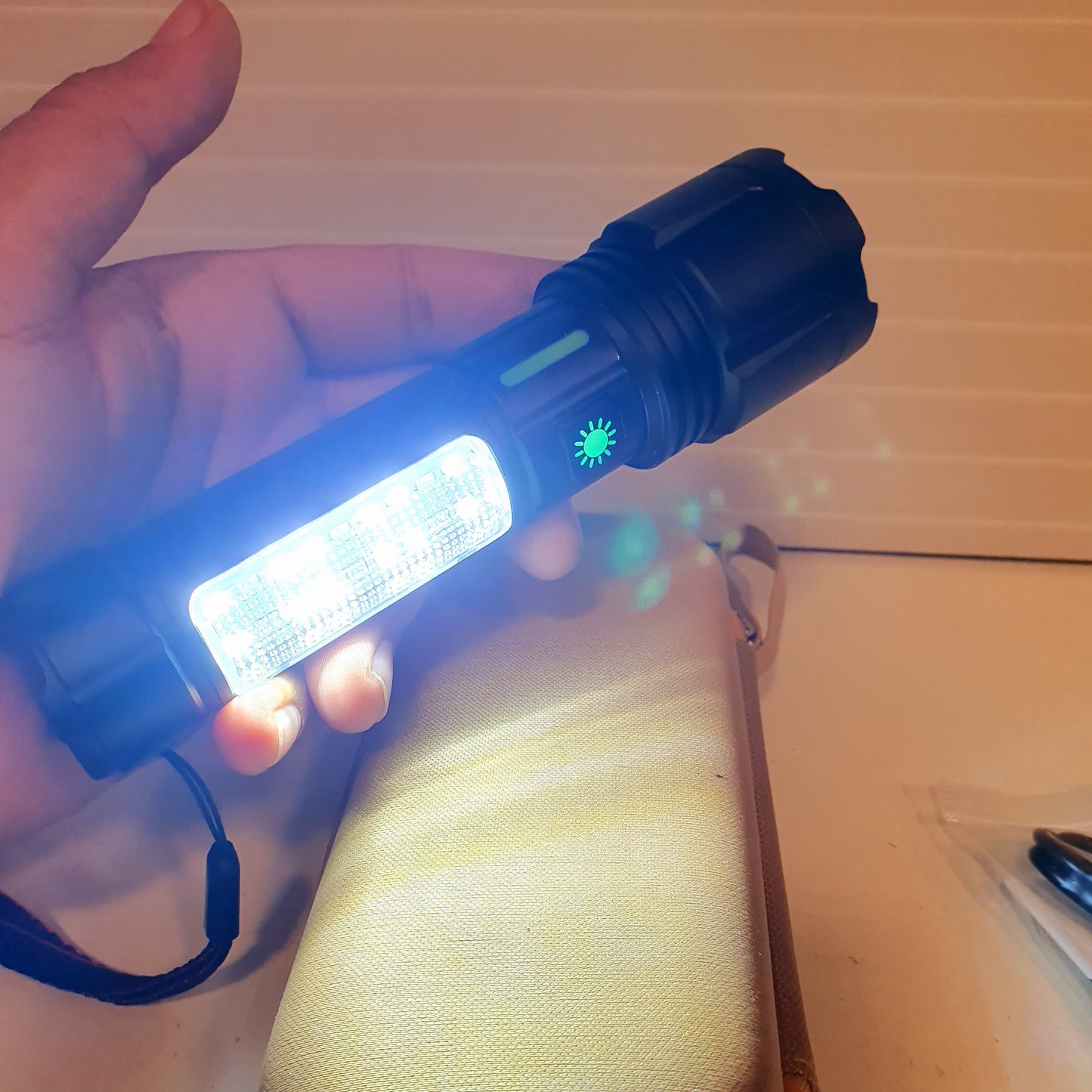 Torch Flash Light with Pouch Rechargeable 61100