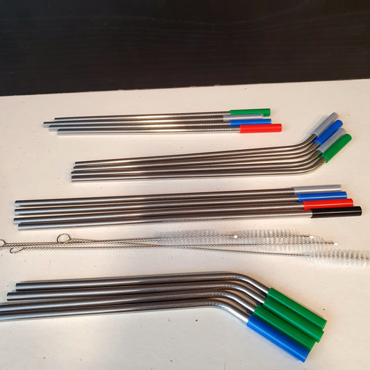 Multicolor Straw Stainless Steel with Cleaning Brush 21070