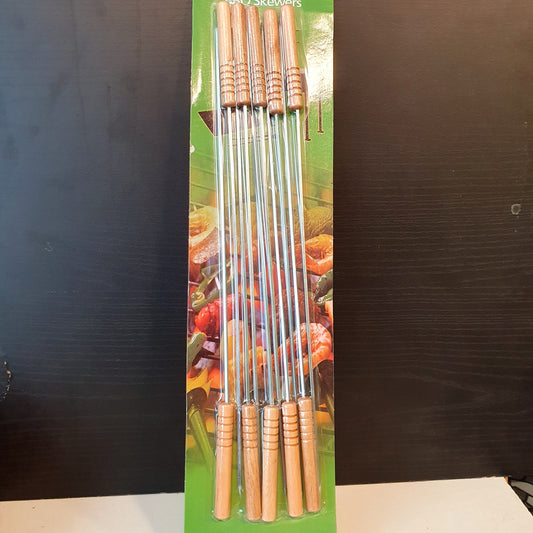 Stainless steel with Wooden Handle BBQ sticks 31250