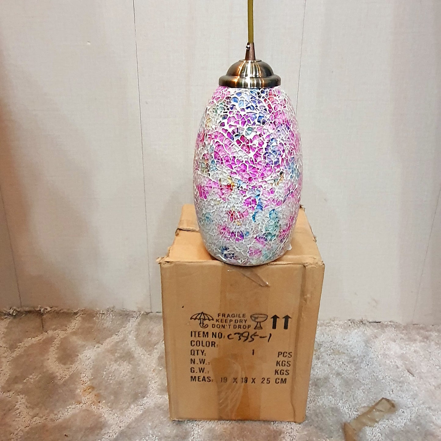 Mosaic Hand Made Hanging Lamp Chandelier #5